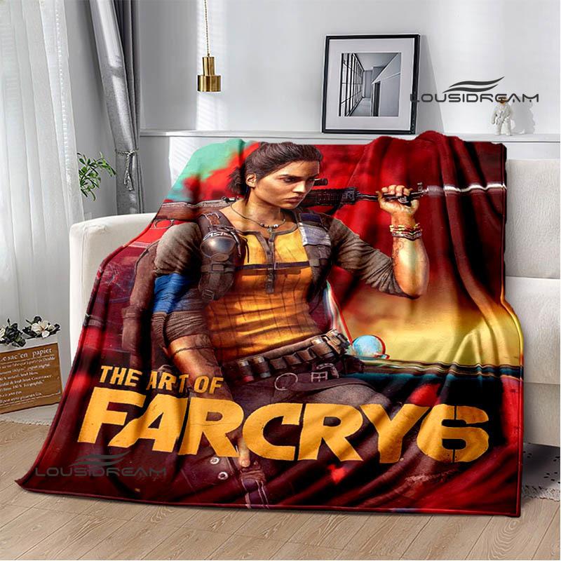 3D Spel Farcry Cartoon bedden met print Flens Warme deken zachte en comfortabele deken picknickdekens verjaardagscadeau
