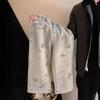 In-Stock Girls' Spring and Summer Embroidered Jeans, Korean Style, Fashionable Embroidered Loose Straight-Leg Casual Pants for Girls