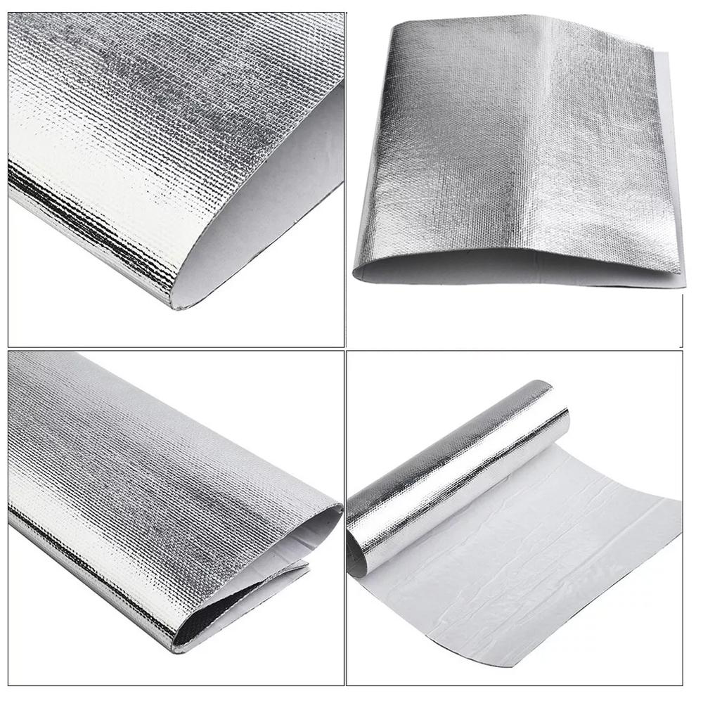 25x50cm 25x100cm 1pcs Car Heat Protection Film Car Fender Heat Auto Motorcycle Heat Shield Insulation Exhaust Engine Film Wrap