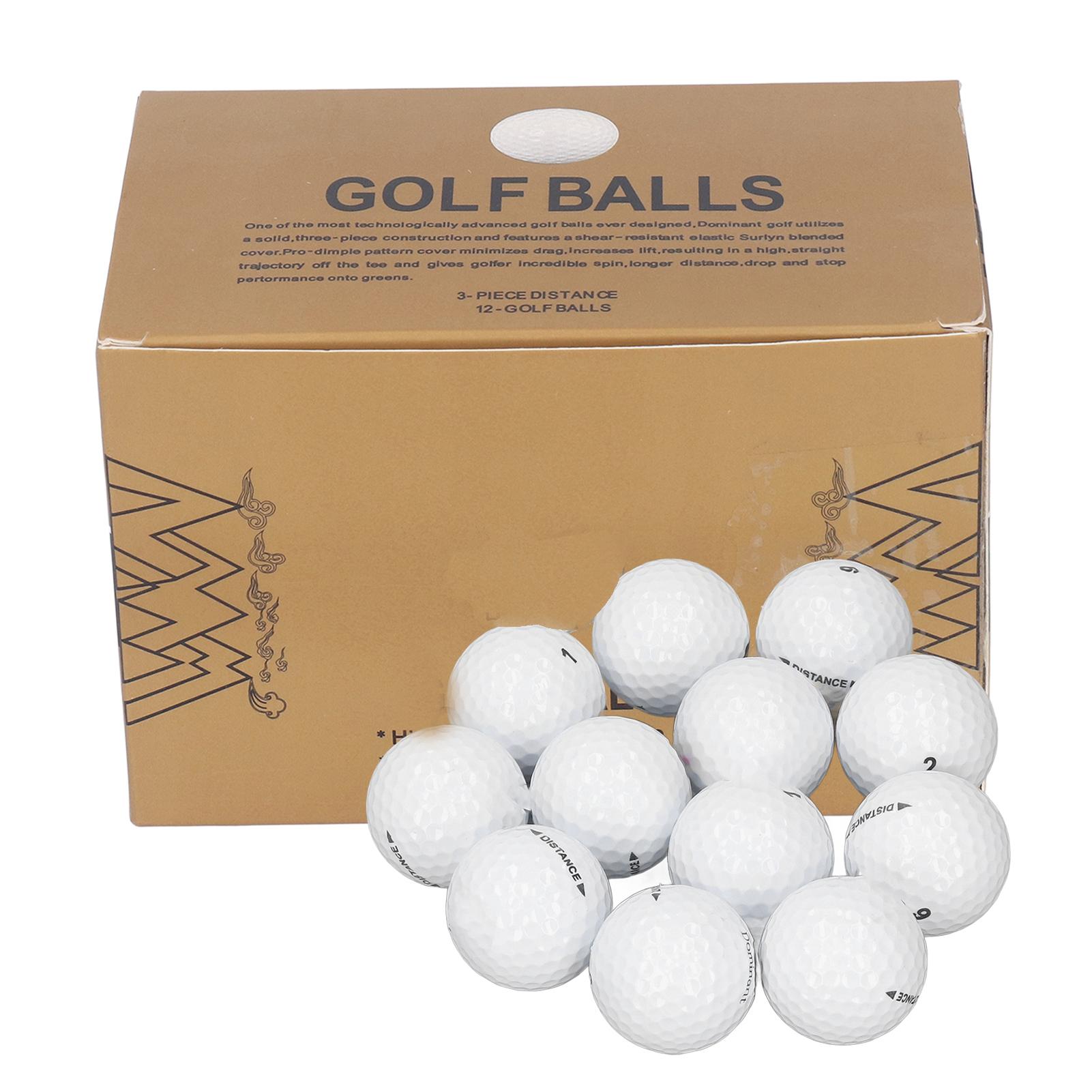 

12PCS Golf Balls Lightweight Golf Practice Balls Double Layer Game Ball for Men Women Adults Birthday Present