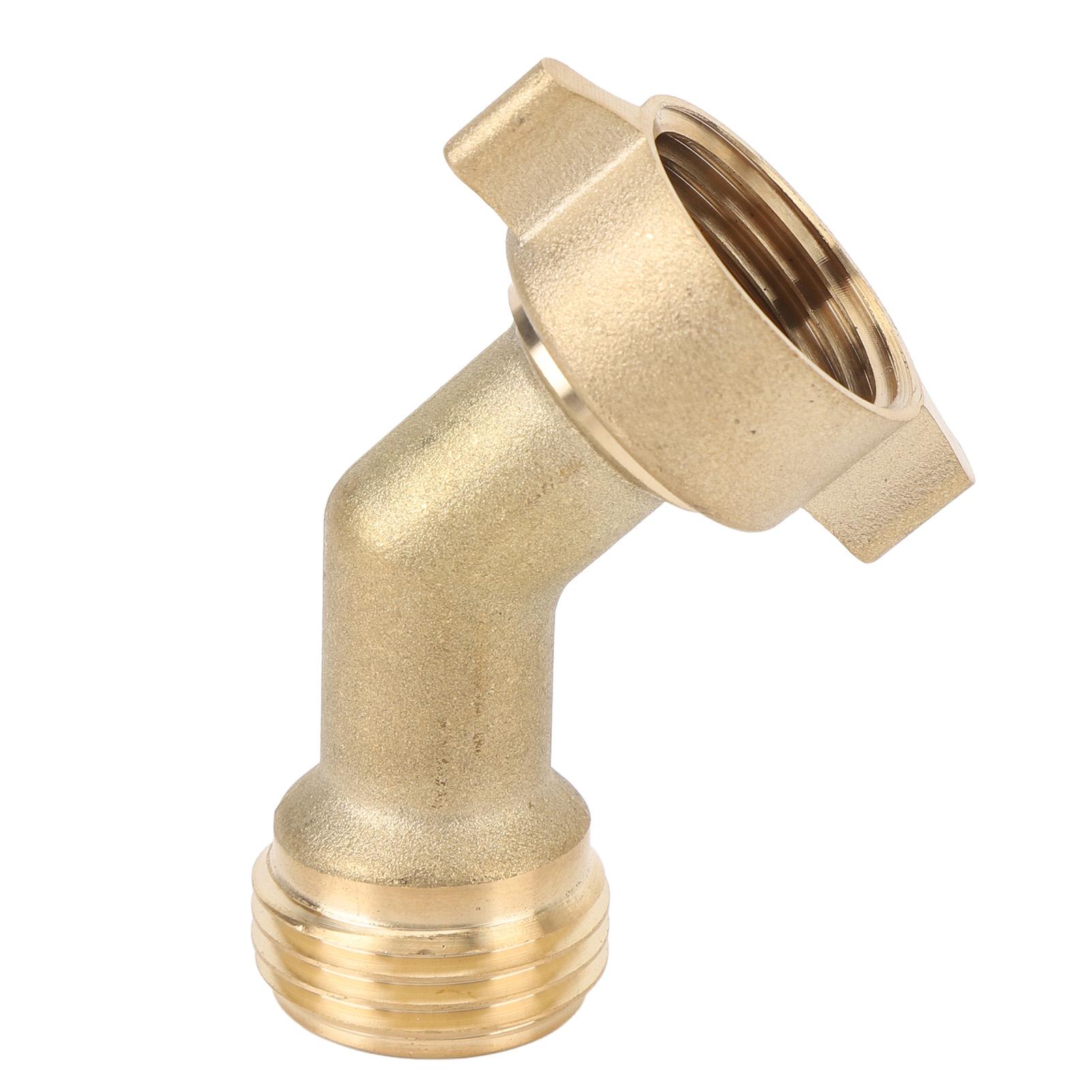 

45 Degree Water Hose Elbow 3/4inch Threads Brass Construction Garden Hose Elbow Adapter for RV Motor