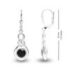 LeCalla S925 Sterling Sliver Jewelry Leverback Infinity Birthstone Earrings for Women (6 MM Black Onyx)