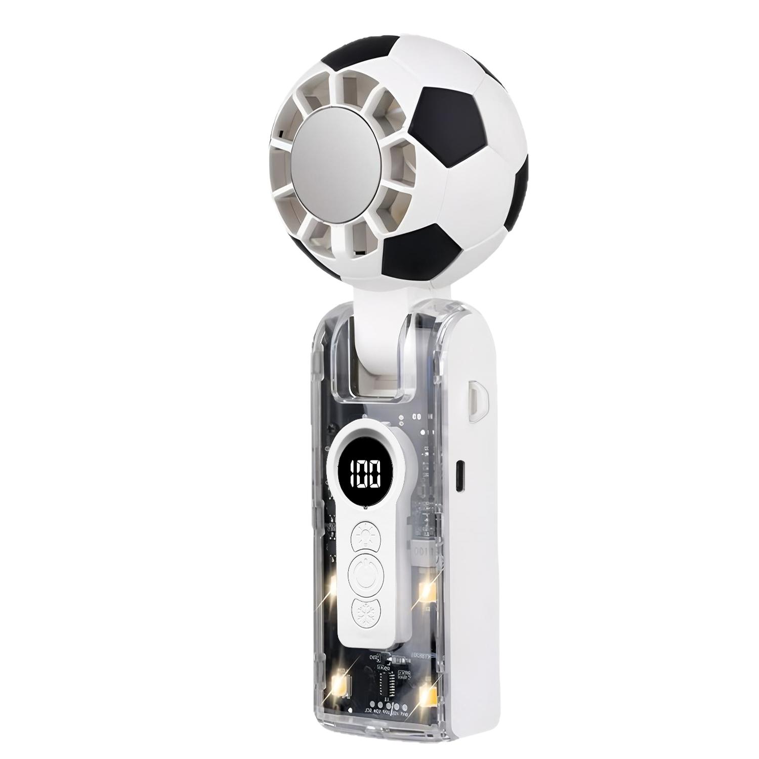 Outdoor Mobile Fan Foldable Portable Handheld Fan Mini Cooling Rechargeable,With LED Adjustable Wind Speed High Speed Turbo Fan