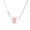 Unisex Sports Silicone Basketball Pendant Necklace, Stainless Steel, European & American Style