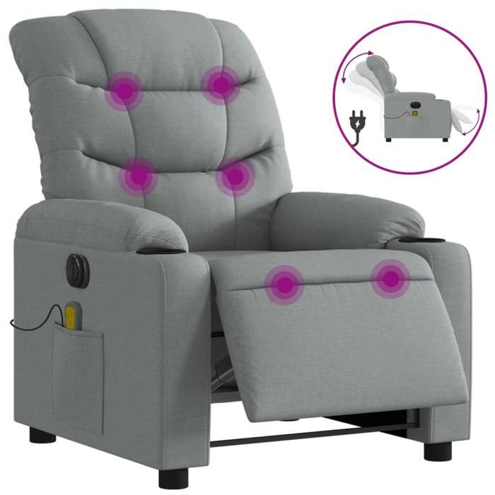 VidaXL Electric Reclining Massage Armchair, Relaxation Chair with Backrest, Seat with Armrests, TV Armchair of 3206636