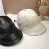 LOOKING4U Retro Leather Stopper Ball Cap C2 Ivory