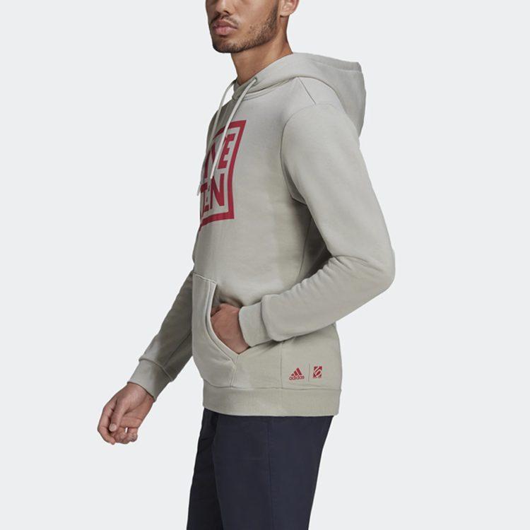 Adidas Sweatshirts Men's Metallic Gray Hooded Moderate Regular FT2933