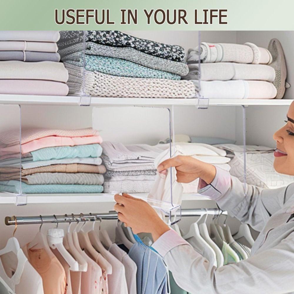 Closet Purse Organize Shelf Dividers Acrylic Shelf Separators In Closet  for Closet Organization