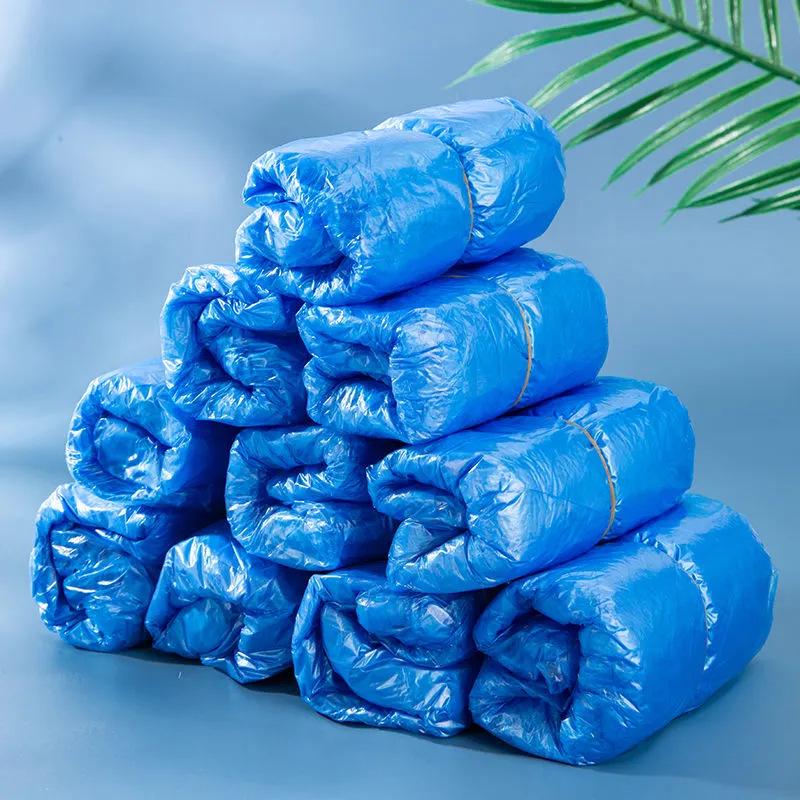Waterproof Non-Slip Disposable Shoe Covers, Indoor Overshoes for Students, PE Plastic & Non-Woven Fabric, Thickened for Rain Protection.
