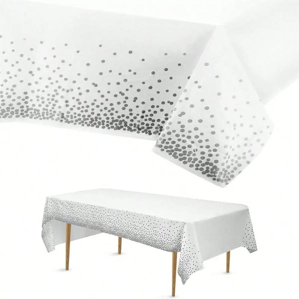5pcs Gold Dot Table Cloth for Events Disposable Table Cover Ideal Tablecloths for Party Decorations Dining Wedding & Holiday