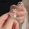 Elegant Adjustable Rings Forest Style Minimalist Rings Ins Flower Opening Rings  Engagement