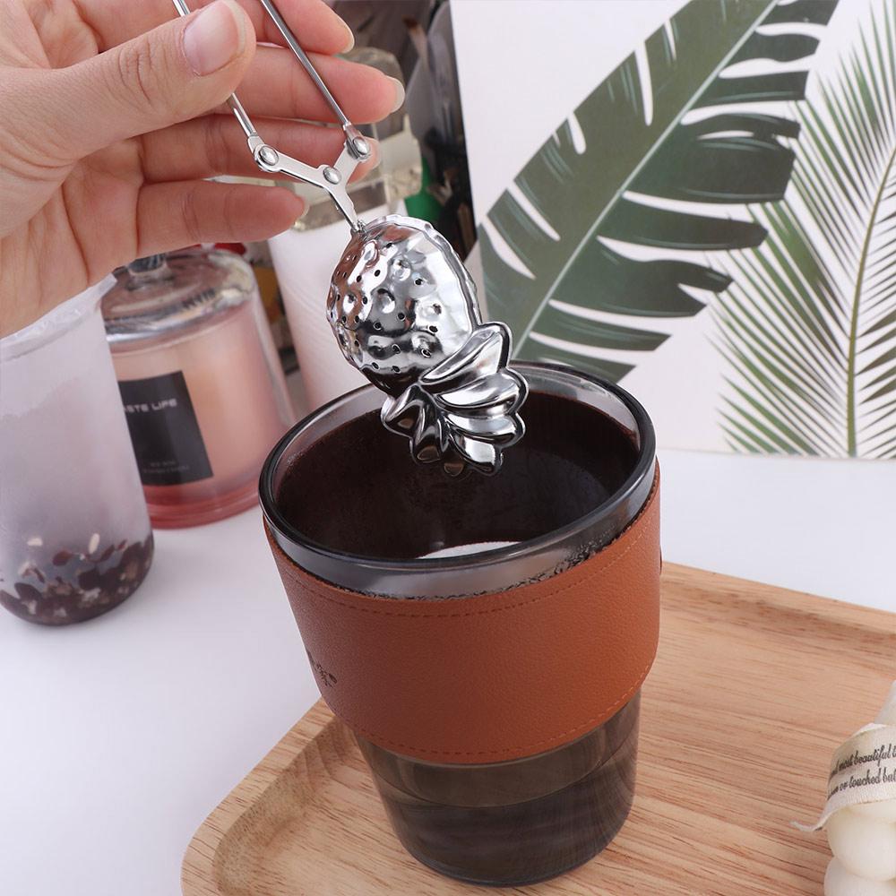 Filter with Handle Stainless Steel Brew Tea Tool Tea Leaf Filter Tea Infuser Tea Ball Tea Strainer