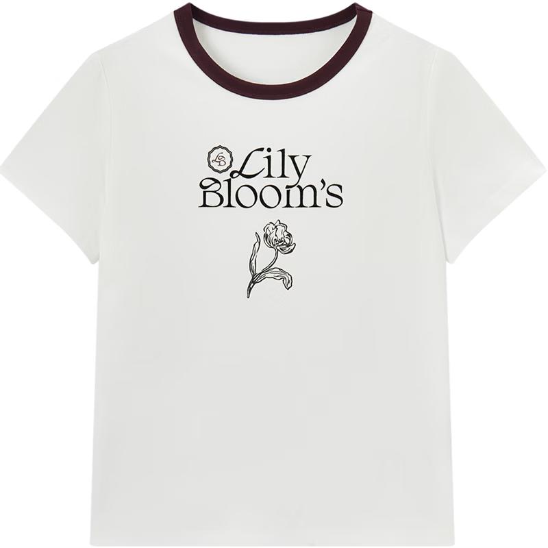 Women s Colorblock Flocked Print Short Sleeve T-shirt S