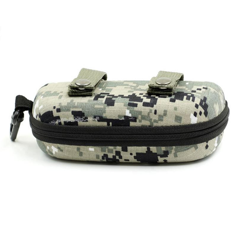 Camouflage Glasses Case Outdoor Sports Zipper Box Thickened Anti-stress Sunglasses Case Portable Glasses Storage Box