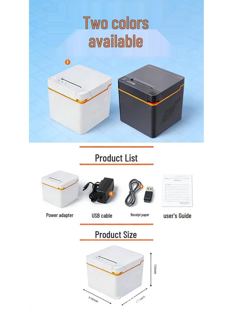 Thermal Receipt Printer for Coffee & Milk Tea Shops - Automatic Order Receiving