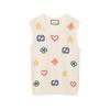 Vests Men's White Crew Neck Moderate Other 626640-XKBGE-9750