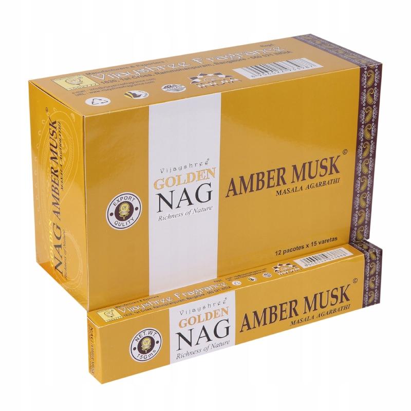 Golden Nag Räucherstäbchen 15g - Amber Moschus