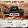 Argano Portatile per Rimorchio Auto Camion Fuoristrada con Controllo Wireless 3500-13500 LBS Argano Auto Cablato per ATV/UTV SUV Camion Traino Fuoristrada