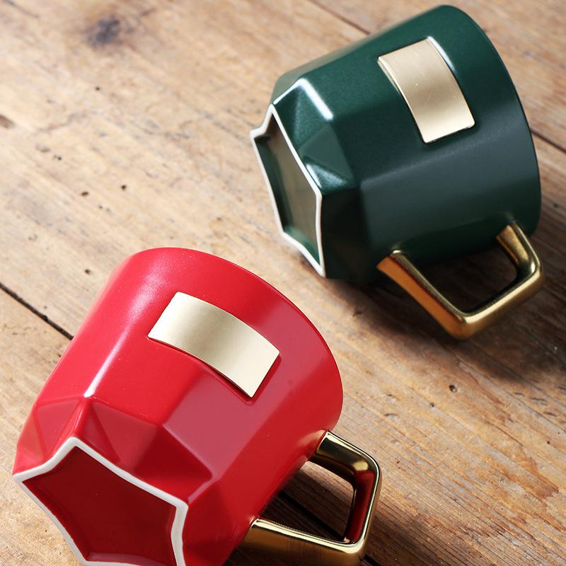 Xingba Fengke Ceramic Fixed Pattern, Ceramic Cup With Copper Sheet, Electroplated Cup