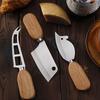 New Stainless Steel Cheese Knife Set , Rubber Wood Handle Butter Cheese Knife , Creative Cute Mouse Shaped Steak Knife , Kitchen Essential