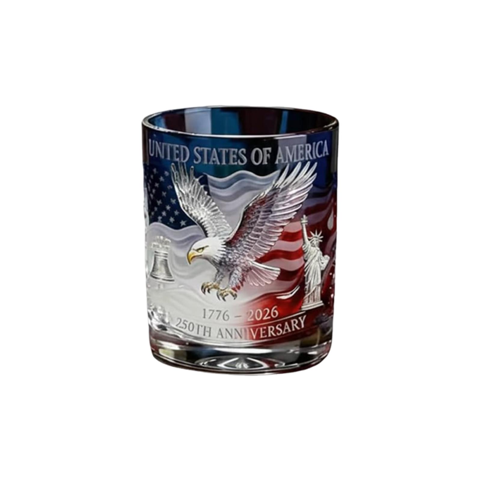 USA 250th Anniversary Exquisite Historical Pattern Glass Multi-functional High Borosilicate Glass Decanter for Home Bar Gift 3