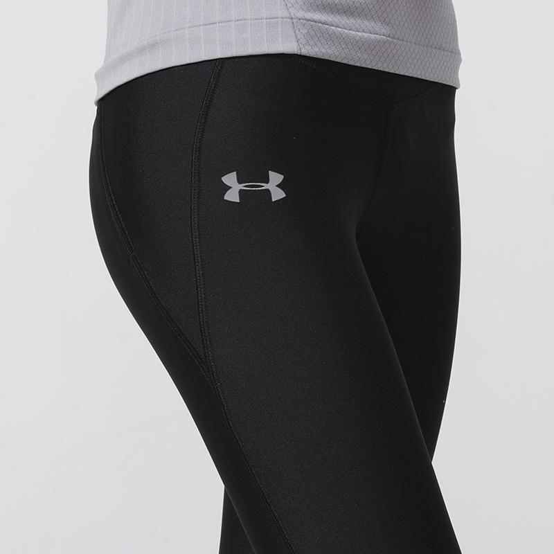 Under Armour Solid Logo Fitness Training Leggings Women Leggings Black 1320322-001