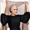 Chiffon Hijab with Magnetic Buckle Solid Color Woman Muslim Hijab Scarf Islamic Turban Fashion Headband Shawl