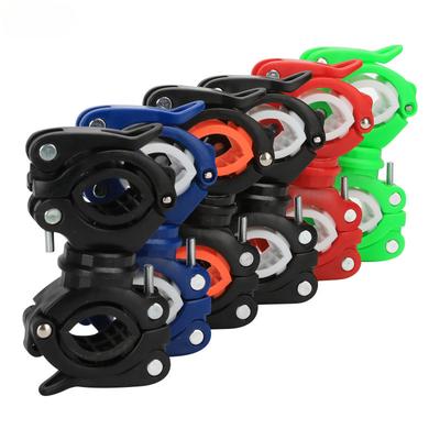 Soporte de luz para bicicleta, soporte para lámpara de bicicleta, linterna LED, soporte para bomba, Montaje de Liberación Rápida, giratorio de 360 grados