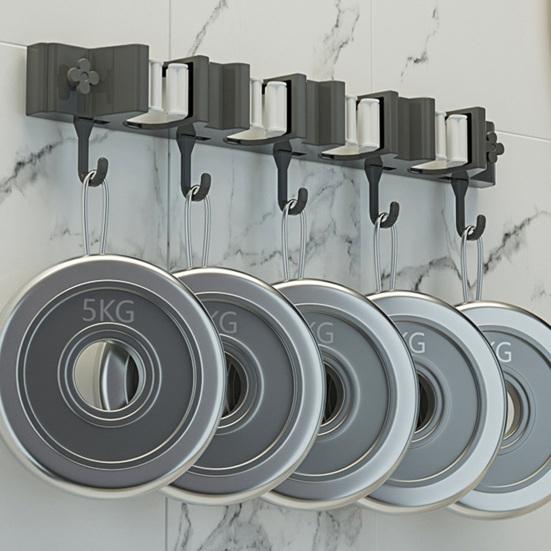 Wall Mounted Broom Holder Mop Rack Strong Load-bearing Easy To Install Universal Broom Hanger Tool Organizer Rack