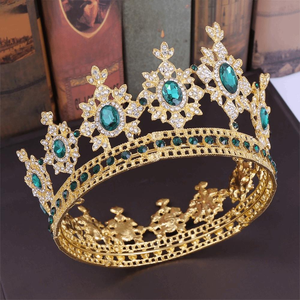 

Elegant Vintage Tiara Crowns Sparkling Bride Crystal Headpiece Photoshoot