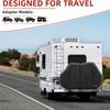 1pc Bike Cover for Transport 1-2 Bikes 600D Windproof Design Outdoor Storage with Reflective Strips & Lock Holes