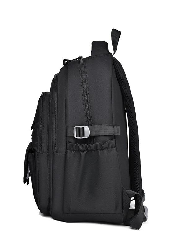 Solid Color Water-Repellent Backpack, 15.6-inch Oxford Cloth, for Junior High, High School, and College Students - Casual Travel Bag