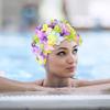 Swim Caps 3D Flower Swim Pool Hat Breathable Water Sports Hat Soft Long Hair Diving Hood Ear Protection Comfortable Pool