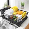 Extendable Kitchen Storage Shelf Rust-Proof Drainboard Set Dish Drainer  Kitchen Counter