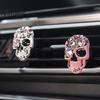 Luxury Rhinestone Car Clip Bling Skull Vent Clips, Diffuser Clip, Shiny Air Freshener Conditioner Decoration, Funny Auto Interior Accessories
