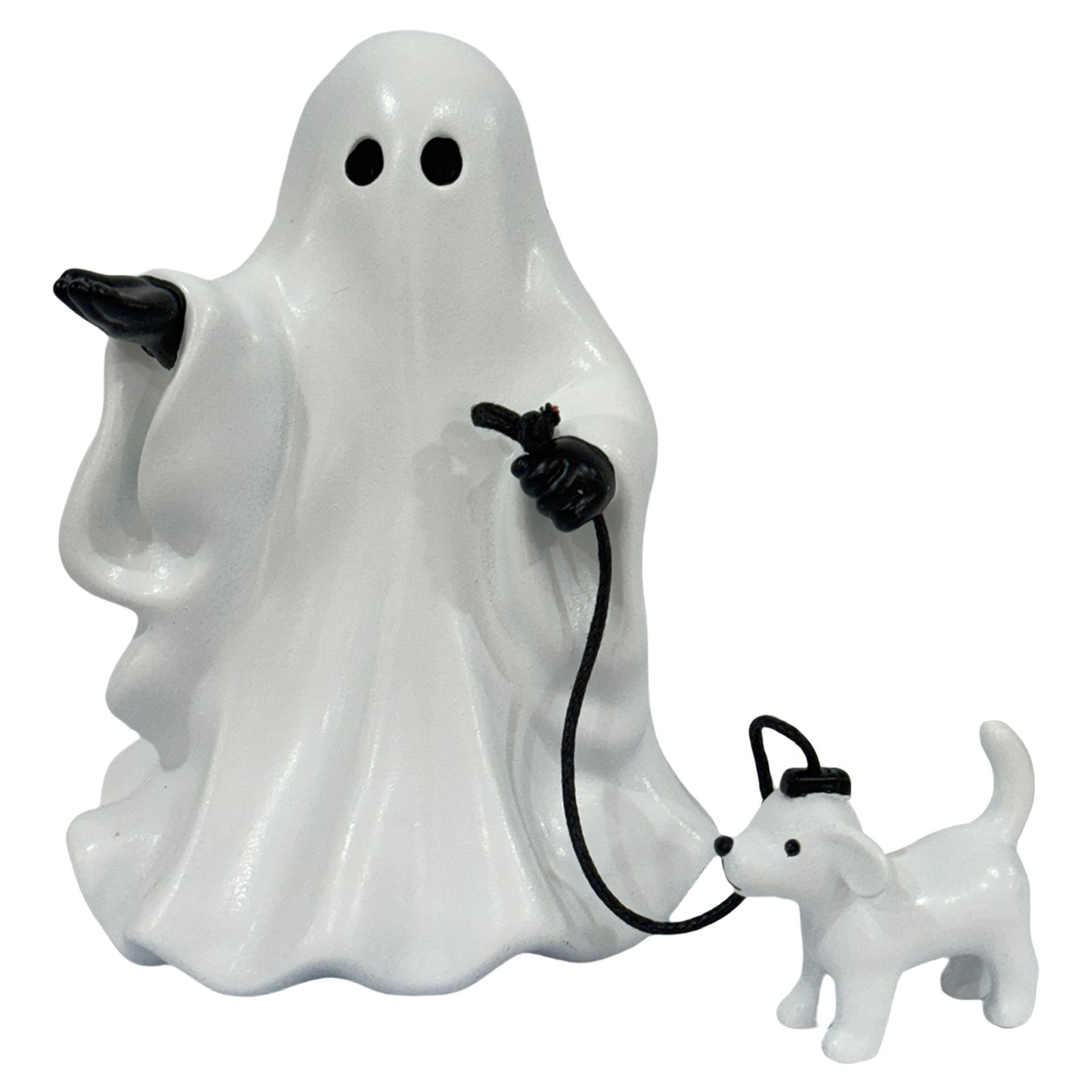 

Halloween Ghost Walking Dog Statue Halloween Ghost Figurine Resin Ghost Statue Halloween Decorations Indoor