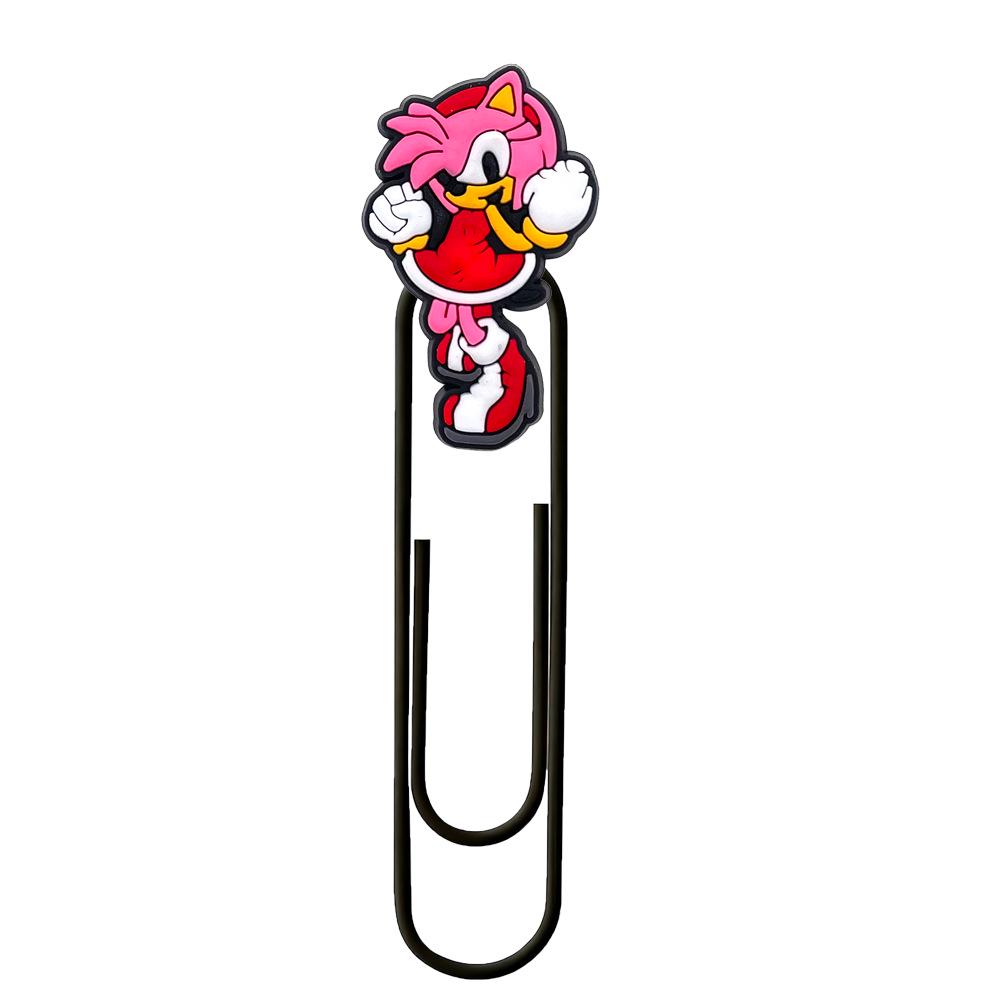 Sonic the Hedgehog Cute Metal Bookmark Paper Clip - Colorful DIY Stationery Ornament