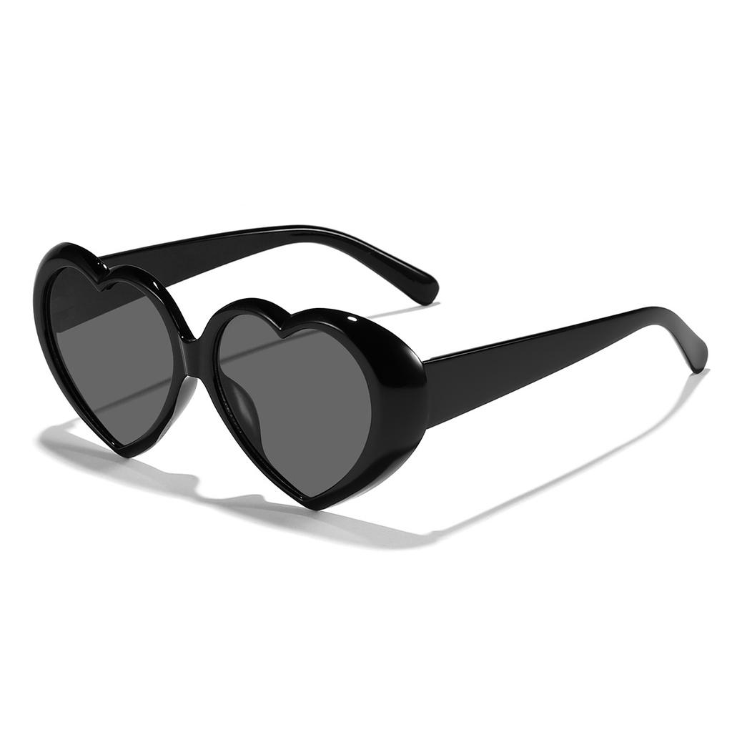 Vintage Core Sonnenbrille für Damen Herren Herzförmig Rund Retro Brille Unisex Oculos De Sol Mode