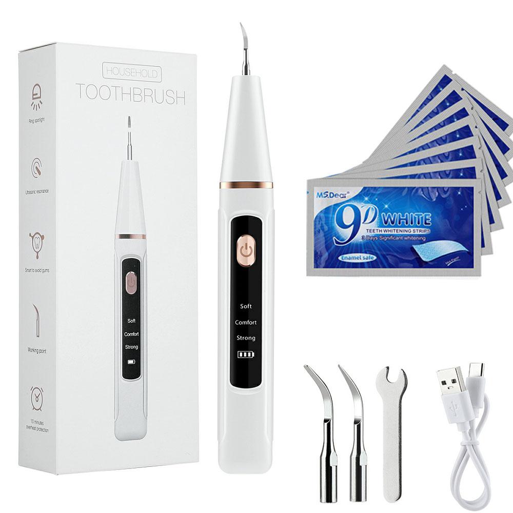 Ultrasonic Dental Scaler Electric Sonic Teeth Plaque Cleaner Dental Stone Removal For Teeth Tartar Stain Teeth Calculus Remover