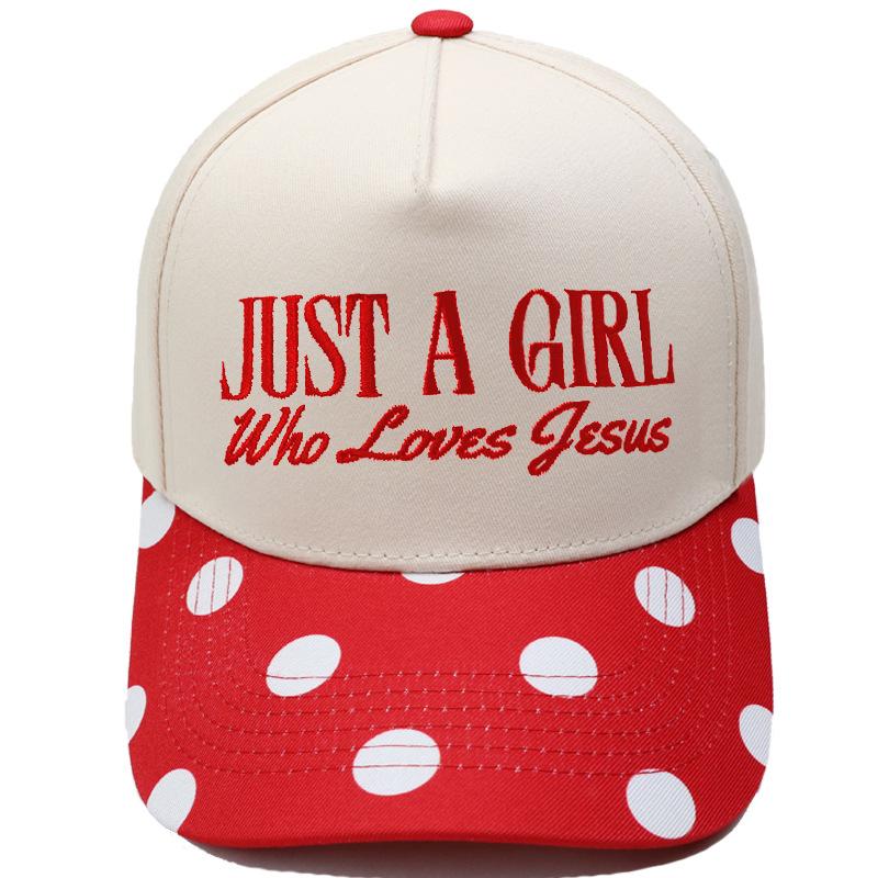 JUST A GIRL Truck Driver Hat Embroidery Color Matching Baseball Cap Men's and Women's Casual Outdoor Sun Hat