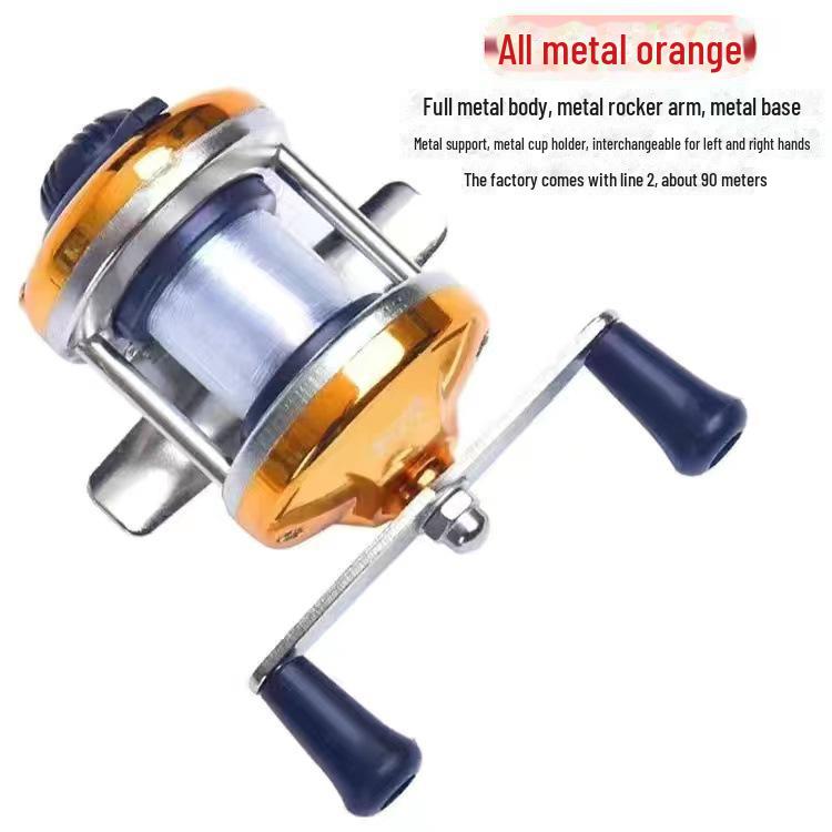 

Мини-барабанное колесо - полностью металлическая микрокатушка для подледной рыбалки зимой, для морского заброса, ловли с плота, ловли в заглубленной воде. Идеально подходит для морских удилищ. Ice fishing lure small drum reel золотой