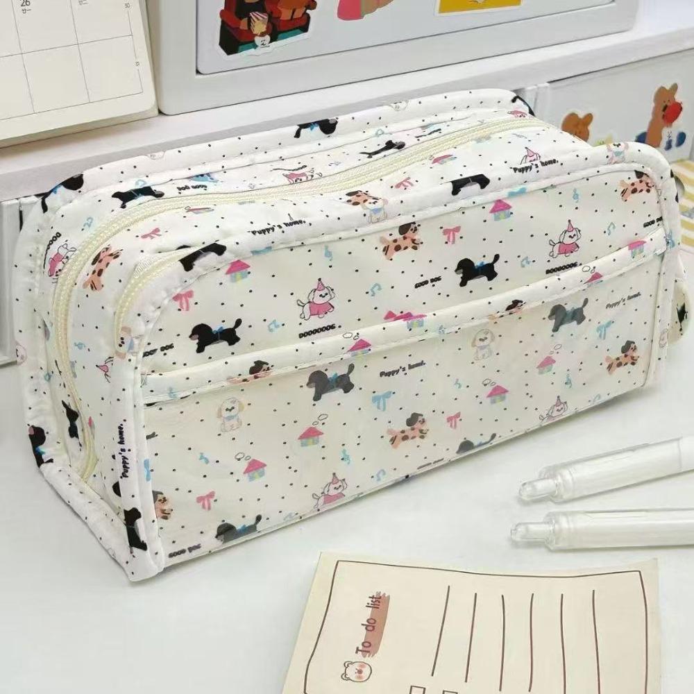 

Puppy/Elephant Pencil Case Big Capacity Pencil Box High Quality Stationery Bag Back To School Beige Dachshund