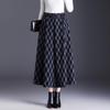 Plaid Pleated A-Line Skirt, Winter 2025 High-Waisted Slimming Style