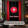 Tapisserie murale personnalisée, Texte personnalisé FC Twente, Art mural en tissu doux pour la décoration intérieure