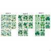 8 Pieces 's Day Window Clings Decals Supplies PVC Removable Ornaments Green for Home Door Bathroom