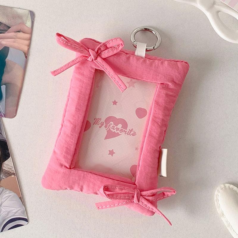 Photocard Holder Korean Popular Photo Card Holder with Keychain ID Cards Holder Pendant Keychain Student Card Sleeves