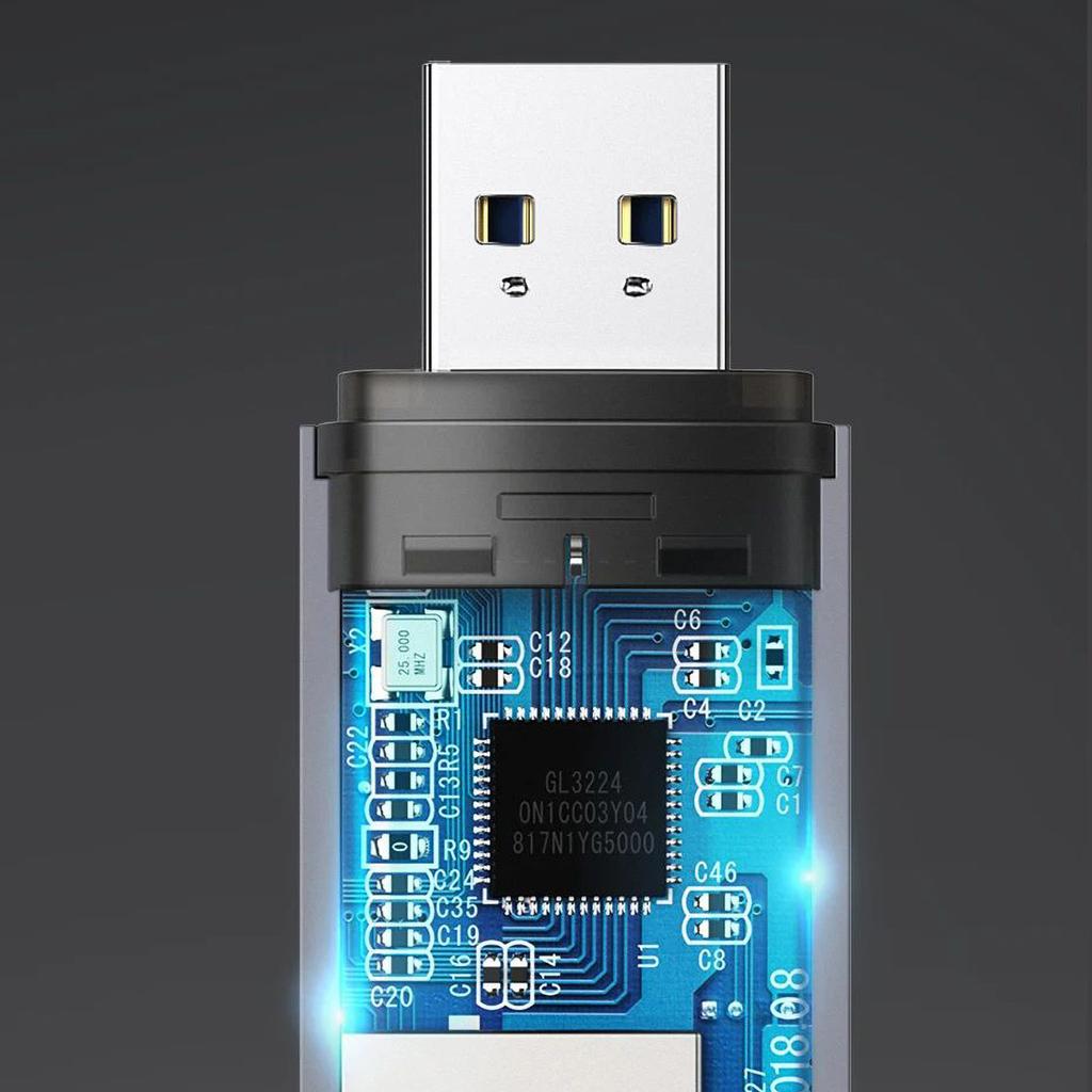 Ugreen CM185 Dual-Port USB-A/C 3.0 Card Reader for SD & microSD - Gray