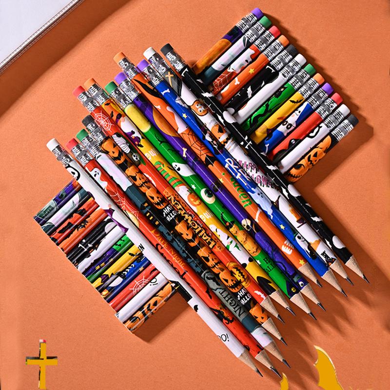 20Pz Matite di Halloween Design Casuale Matita HB Cartone Animato Tema Halloween Cancelleria Regalo per Studenti