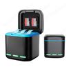 3-Channel Battery Charger with Type C Cable Storage Charging Box 2 SD Slot Batteries Storage Case for GoPro Go Pro Hero 8 7 6 5