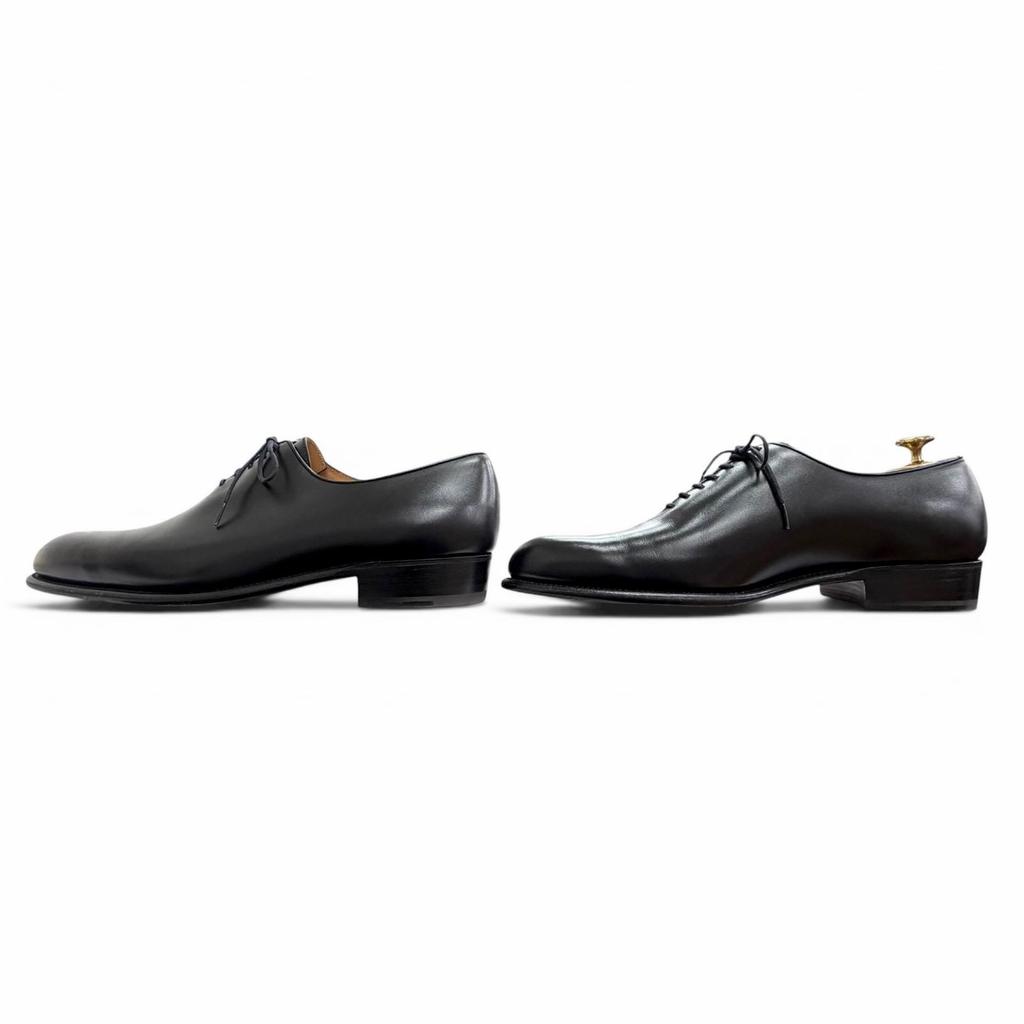 Excellent J.M WESTON Leather shoes 402 Floraline J0 Last whole cut black leather Used